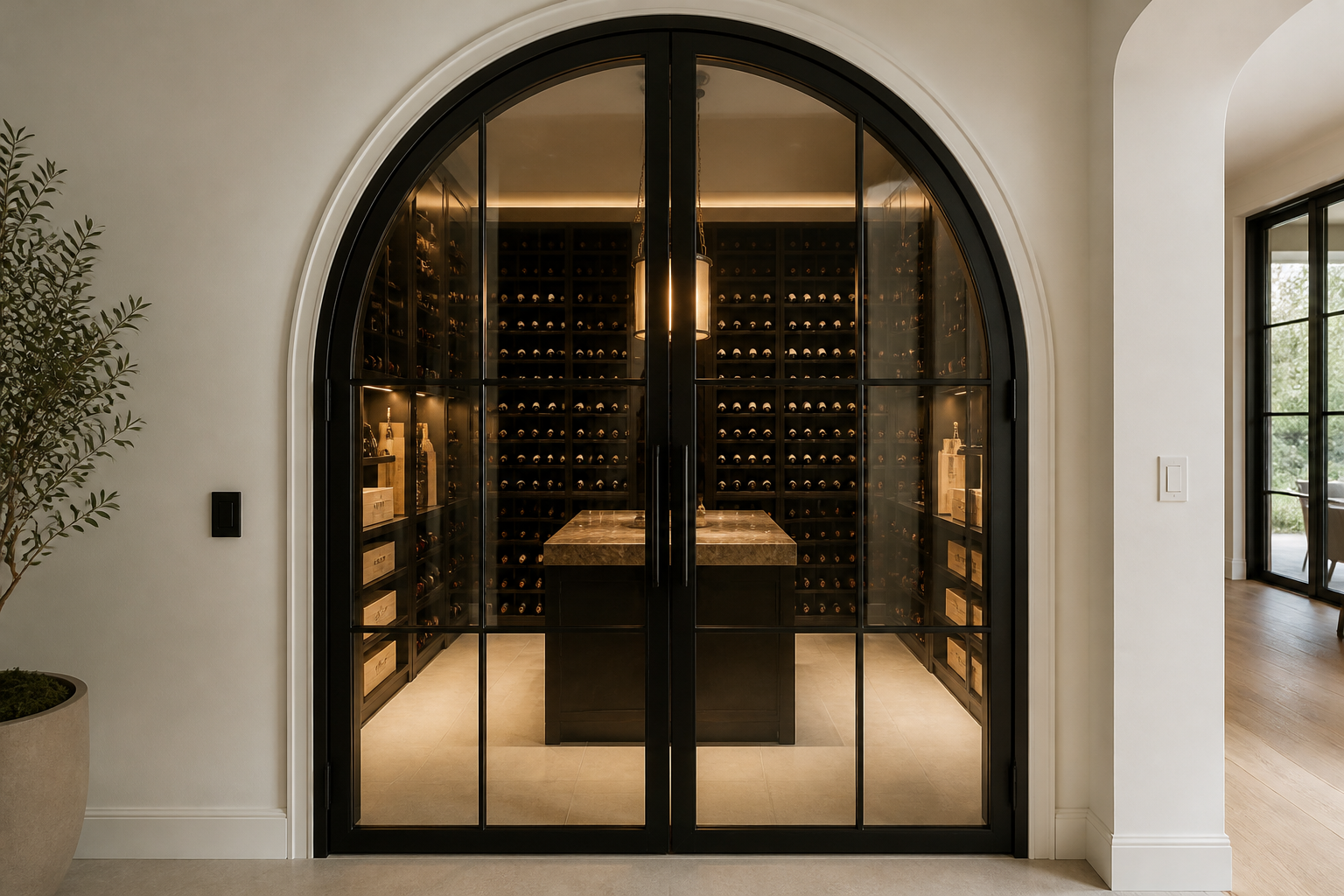 VLX 100 Arched / Custom Door in Los Angeles, CA | Meridian Windows & Doors - detail 3