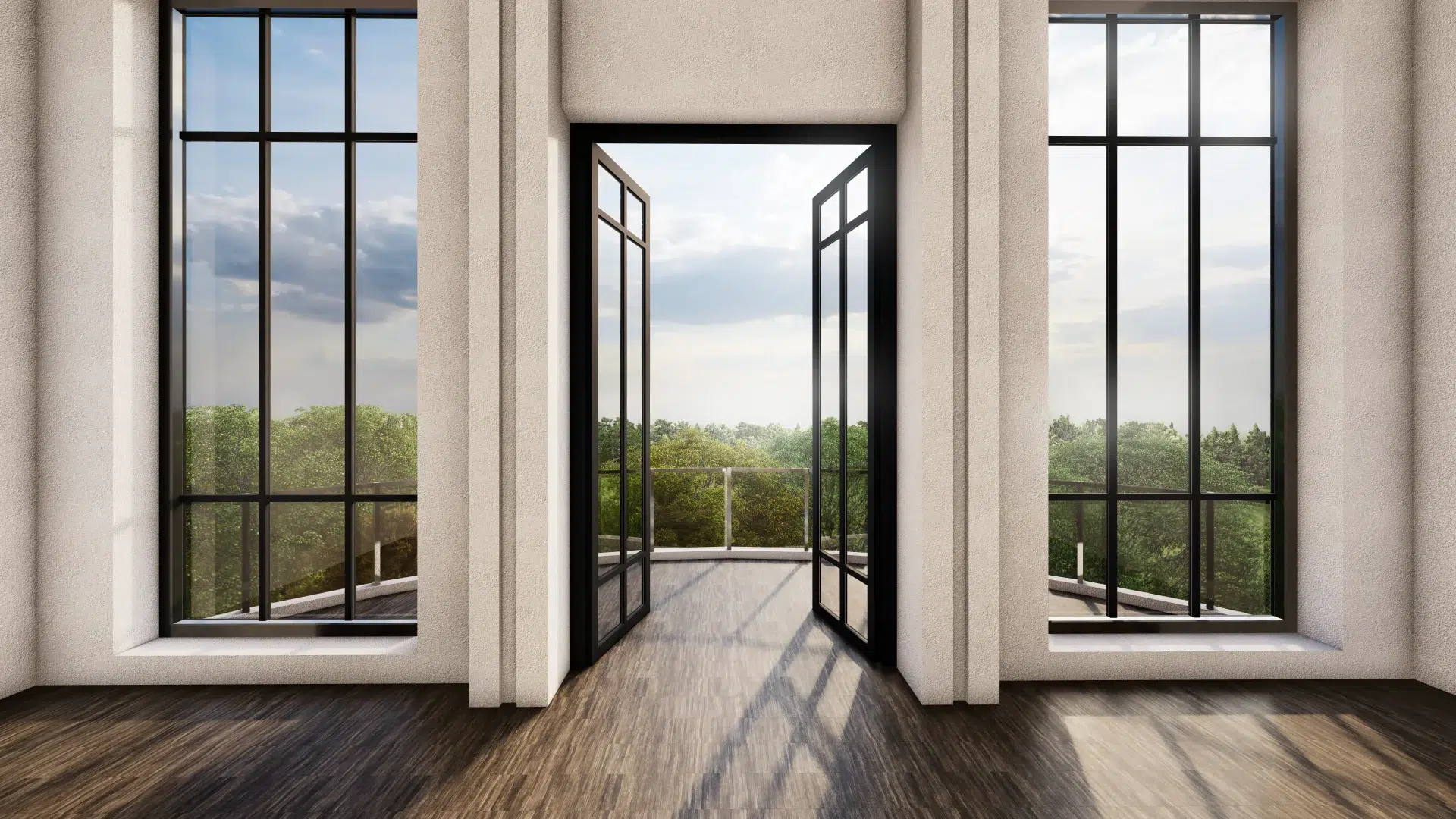 VLX 100 Double Swing / French Door in Los Angeles, CA | Meridian Windows & Doors - detail 1