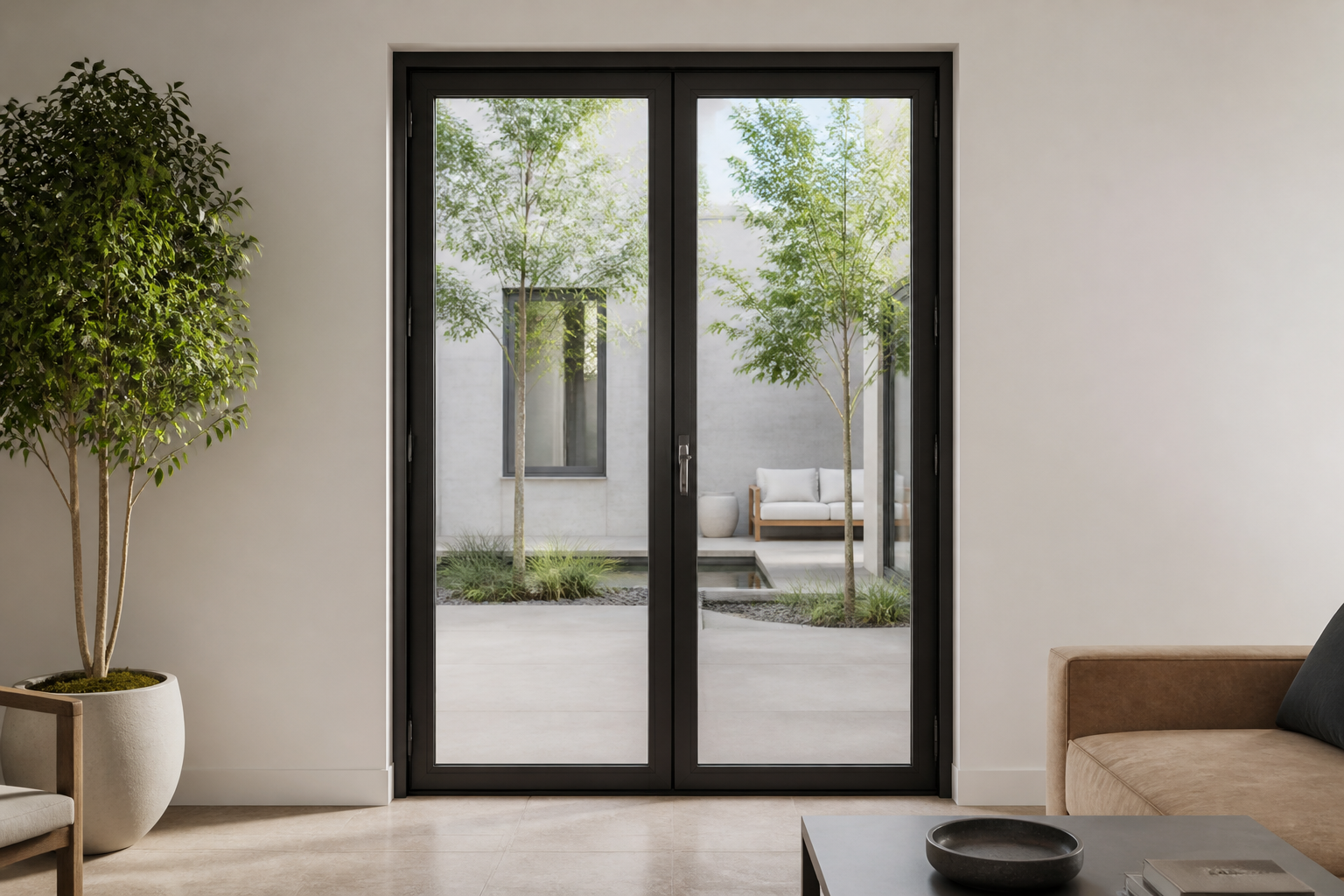 VLX 100 Double Swing / French Door in Los Angeles, CA | Meridian Windows & Doors - detail 6