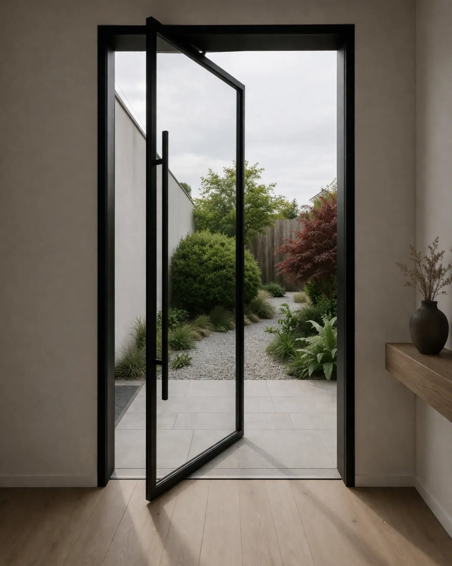VLX 100 Pivot Door in Los Angeles, CA | Meridian Windows & Doors - detail 1